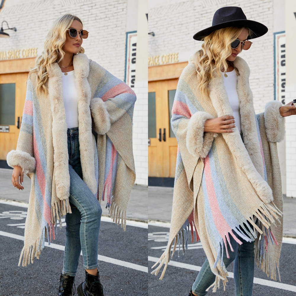 Cozy Glamour Fur Poncho